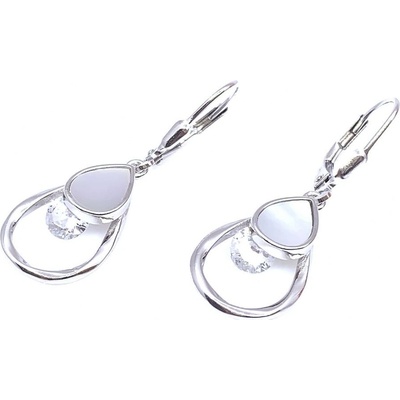 Jan Kos jewellery stříbrné náušnice s perletí MHT-3412/ST00