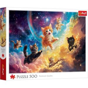 Trefl Пъзел Trefl от 500 части - Космически котенца (37557)