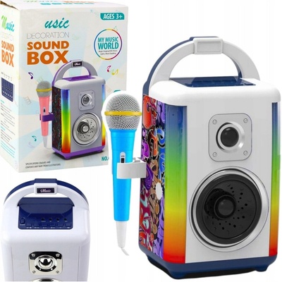 HUDEBNÍ SADA SOUND BOX S MIKROFONEM A LED SVĚTLY