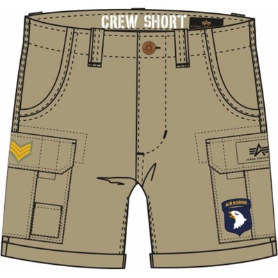 Alpha Industries kalhoty krátké Crew short Patch pískové