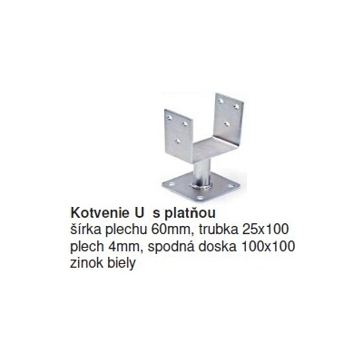 Kotvenie U 120 s platňou