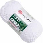 YARNART Jeans Bamboo 101 White Плетива прежда (Jeans Bamboo 101)