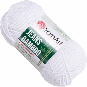 YARNART Jeans Bamboo 101 White Плетива прежда (Jeans Bamboo 101)