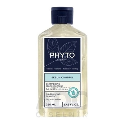 Phyto sebum control šampon na redukci tvorby mazu pro mastnou vlasovou pokožku a vlasy 250 ml