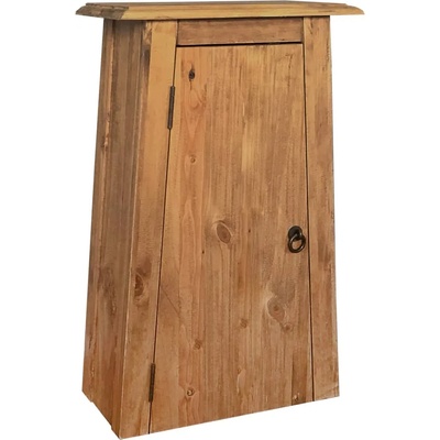vidaXL Стенен шкаф за баня, бор масив, 42x23x70 см (246039)