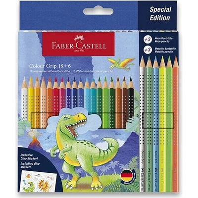 Faber-Castell Colour Grip Dinosaurus 201546 pastelky 24 ks souprava