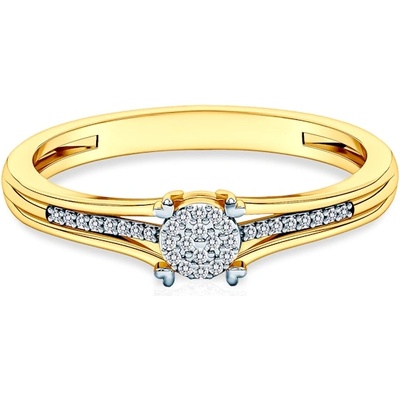 SAVICKI Годежен пръстен savicki: двуцветно злато, диаманти