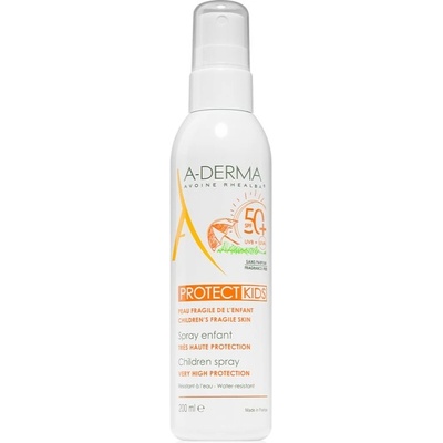 A-Derma Protect Kids Children Spray ochranné opalovací mléko ve spreji SPF50+ pro děti 200 ml