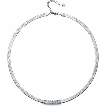 Oliver Weber Pôvabný oceľový náhrdelník so zirkónmi 12303
