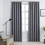 Pure Line Home Плътни завеси в цвят сив с перделък, 2 бр. , 140 x 175 см - zalegloto - 48,90 лв