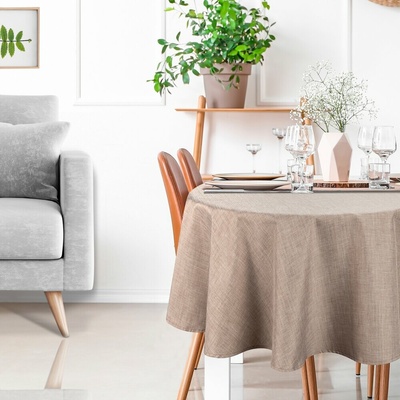 Evenit Obrus KRUH 150 cm vodeodolný KATE bežový bežová Polyester 150 cm kruh
