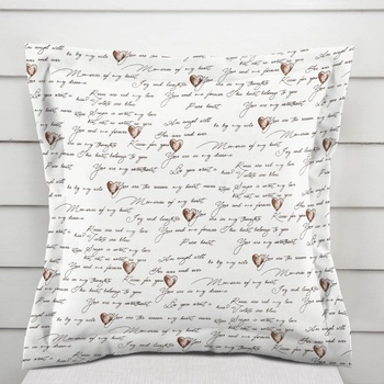 Biante bavlna s lemom Sandra SA-028 Vyznanie lásky 30 x 50 cm