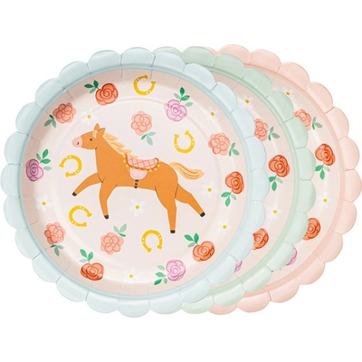 PartyDeco Tanieriky papierové Koník 18 cm
