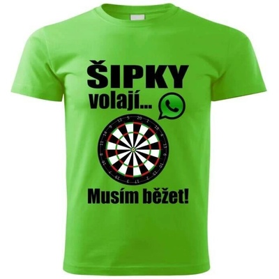 dětské tričko Šipky volají musím běžet zelené