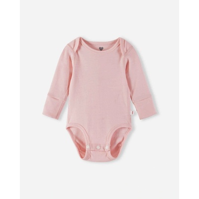 Merino body detské dlhý rukáv Reima Utu ružové Pale rose