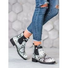 Seastar NC886SN jedinečné so zvieracím motívom dámske členkové topánky na plochom podpätku