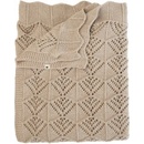 BIBS pletená vlnkovaná deka z BIO bavlny Vanilla