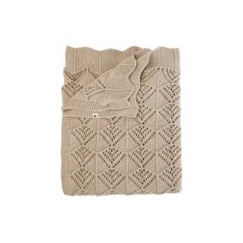 BIBS pletená vlnkovaná deka z BIO bavlny Vanilla