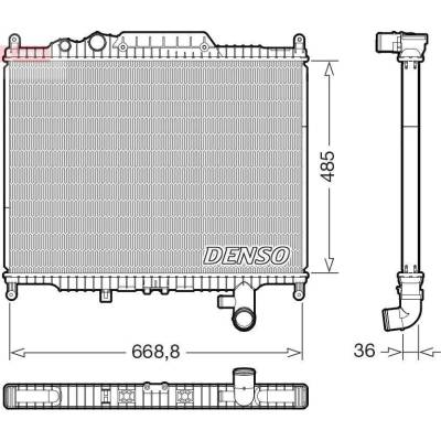 Chladič, chlazení motoru DENSO DRM14003