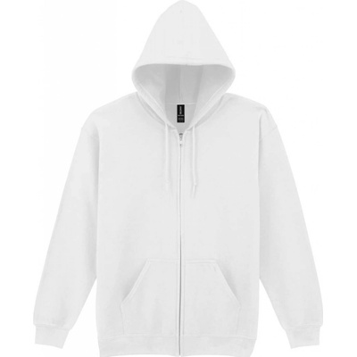 unisex mikina na zip HEAVY BLEND bílá