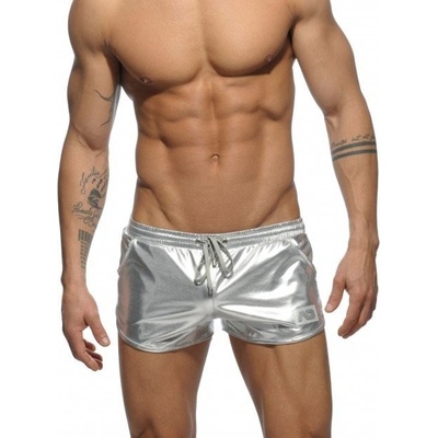 Addicted AD562 Metallic short stříbrné ¨ pánské šortky