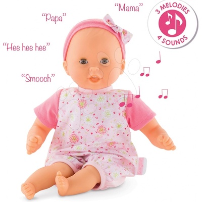 Corolle Bébé Calin Loving & Melodies Features interaktivní se 4 zvuky a 3 melodiemi hnědé mrkací oči 30 cm – Hledejceny.cz