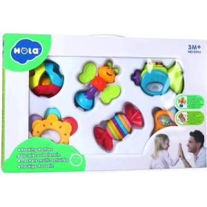 Hola Toys Kомплект бебешки дрънкалки Hola Toys, 6 броя (939A)