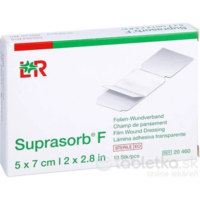 Suprasorb F fóliové transpar. 5 x 7 cm 10 ks