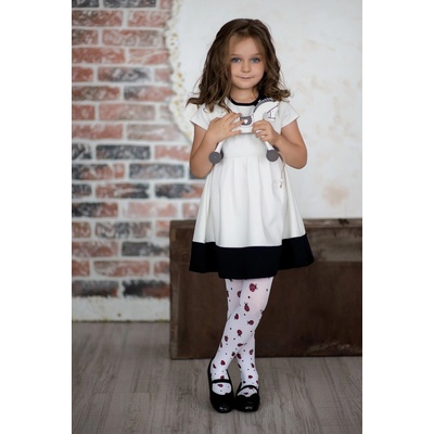 Knittex Dievčenské pančuchy Ladybird 40 den Biela