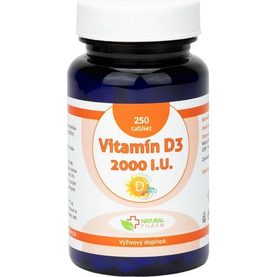 Natural Pharm Vitamín D3 2000 I.U. 250 tabliet