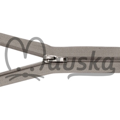 Zip spirálový bundový 5mm dělitelný délka 50 cm - SVĚTLE ŠEDÁ
