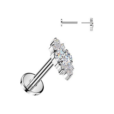Šperky4U Piercing do brady PUSH IN labreta TITAN TIT1786