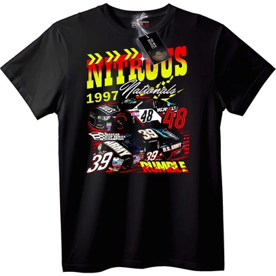 NOONEBRAND Тениска 1997 Nitrous Nationals Надбягване - 2XL, White