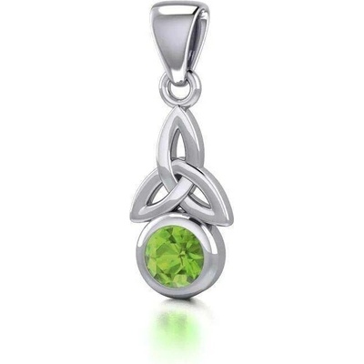 Fantasy Šperky Triquetra stříbrný přívěsek s olivínem P3542