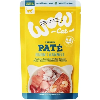 WOW Cat adult Paté Kurča s krevetami 125 g