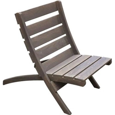 EcoFurn City Granny Dřevěné zahradní skládací židle, borovice, šedý olej
