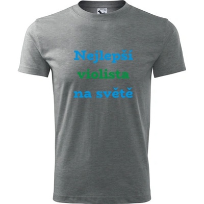 Tričko nejlepší violista na světě dárek pro violista šedé