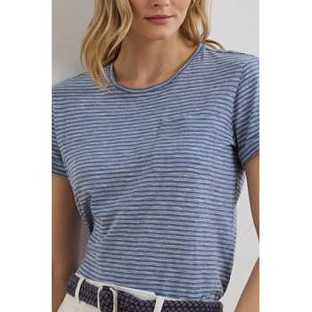 Lauren Ralph Lauren Памучна тениска Lauren Ralph Lauren дамска в синьо 200971023 (200971023)