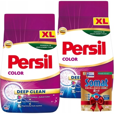 Persil Deep Clean prací prášek Color 2 x 2,75 kg 100 PD + Dárek