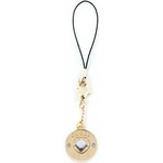 GUESS gucpmhgld phone strap heart diamond charm with rhinestones pendant