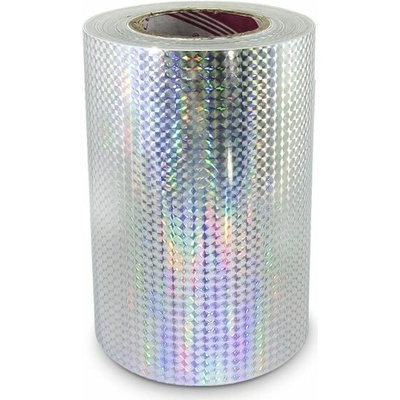 Hologramová samolepicí fólie stříbrné čtverce