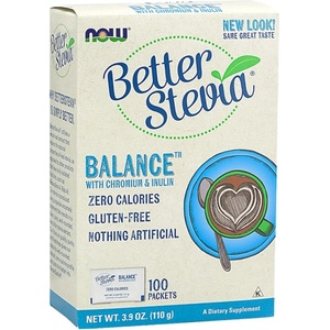 NOW Better Stevia® Balance | with Chromium & Inulin [100 Пакета]