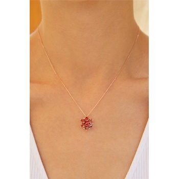 Image 1 of Tonny Black Сребърно колие с розово покритие и висулка - Розово #398458 (398458_Rosa ceniza)