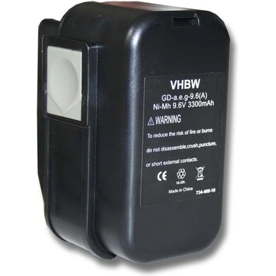 VHBW Батерия за AEG 2000, 9.6V, 3.3Ah (800104564)