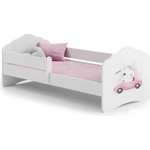 Kobi Детско легло FALA с парапет с различни мотиви (160 х 80 см, cat with car)