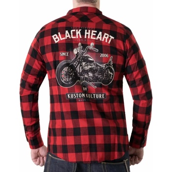 Image 1 of Black heart мъжка риза black heart - motorcycle - ЧЕРВЕН - 12243