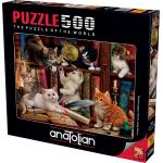 Anatolian Пъзел Anatolian - Котенца в библиотеката, 500 части (P3618)