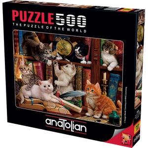 Anatolian Пъзел Anatolian - Котенца в библиотеката, 500 части (P3618)