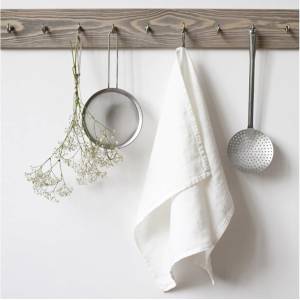 Linen Tales Бяла ленена кърпа за чай , 65 x 45 cm - Linen Tales (LT-KT-45x65-W)