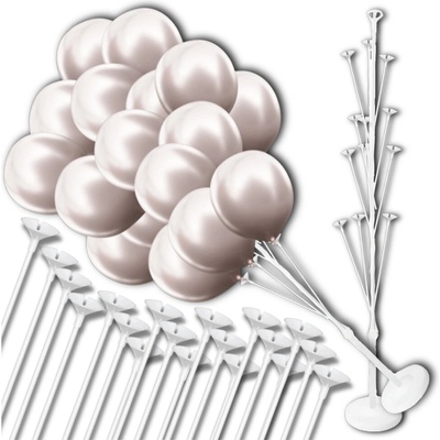 Camerazar XXL Stojan na Dekorační Balónky 160 cm Plast s 19 Koši a Stabilní Základnou